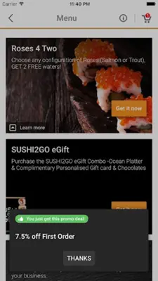 SUSHI2GO ZA android App screenshot 3